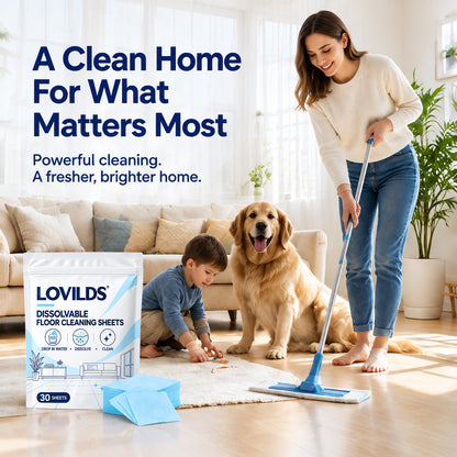 🌿 Multi-Surface Antibacterial Floor Cleaner Sheets – For Hardwood, Tile & Laminate 🛡️