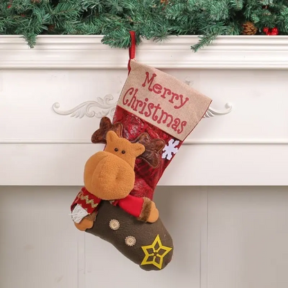 Christmas Stocking Set, Santa Claus, Reindeer, Snowman