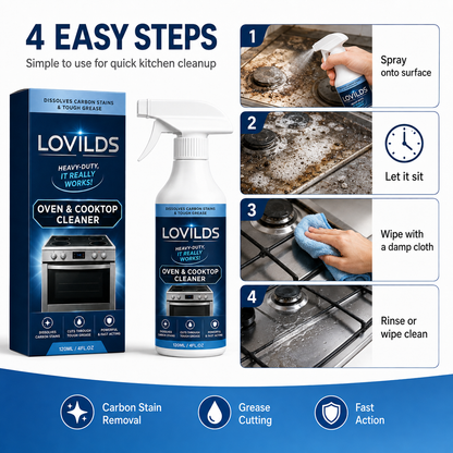 🌻LOVILDS Heavy Duty Oven & Cooktop Cleaner Spray