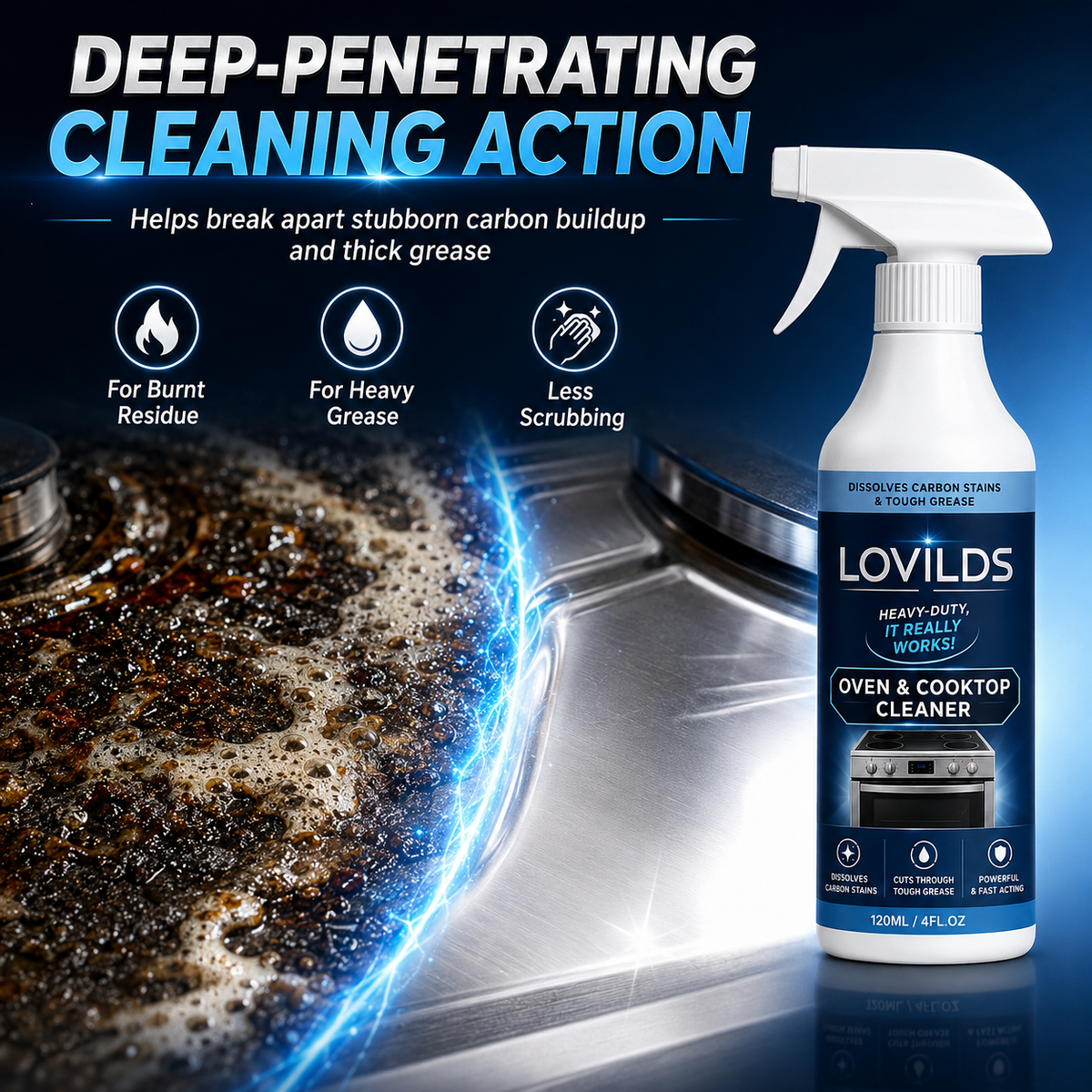 🌻LOVILDS Heavy Duty Oven & Cooktop Cleaner Spray