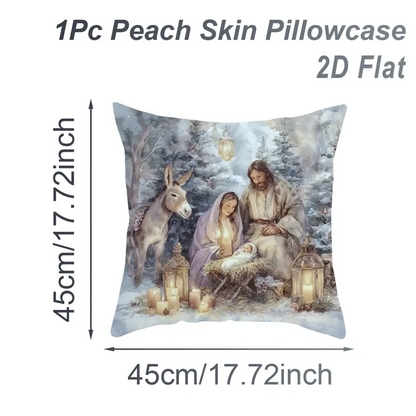 Christmas Throw Pillow Covers, Winter Holiday Cushion Case Decoration