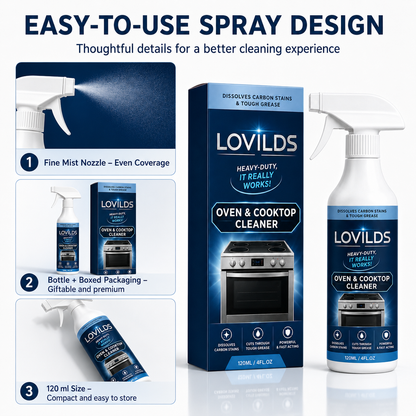 🌻LOVILDS Heavy Duty Oven & Cooktop Cleaner Spray