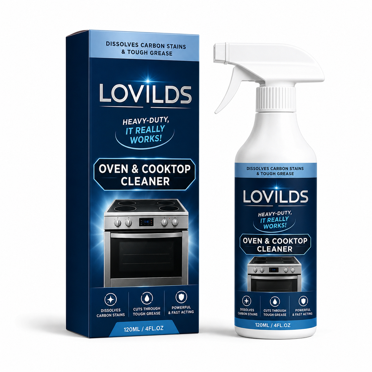 🌻LOVILDS Heavy Duty Oven & Cooktop Cleaner Spray