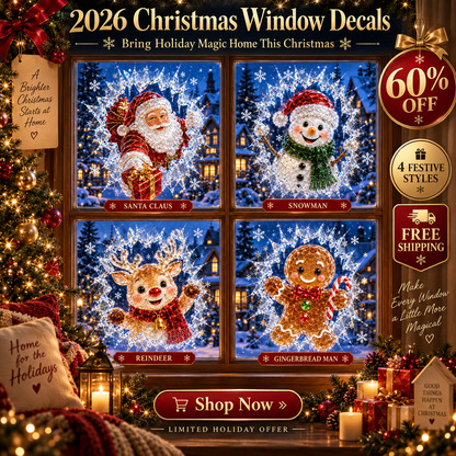 🎄 ✨Limited-Time Christmas Window Decals — 3D Shattered-Glass Effect